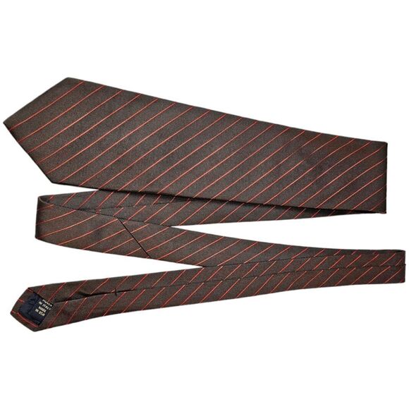 Brooks Brothers Makers Brown Red Tie - Picture 1 of 5